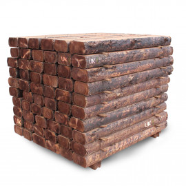 New Rustic Brown Log Garden Sleepers - 1200 x 150 x 100mm