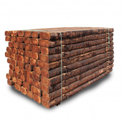 New Rustic Brown Log Garden Sleepers - 2400 x 150 x 100mm